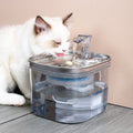Fontaine à eau inox pour chat — vue principale